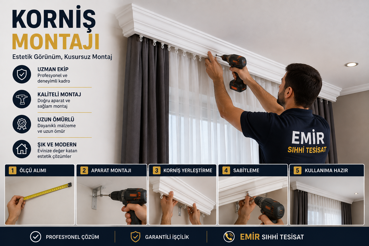 Korniş Montajı